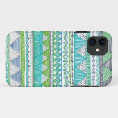 Blauwe, Witte en Groene Gedroogde Druk Case-Mate iPhone Case (Achterkant (horizontaal))