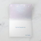 Blauwe witte en Paarse kerstsnowflakes Feestdagen Kaart (Binnen)