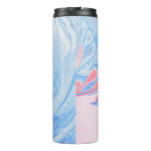 BLAUWE WITTE EN RODE ABSTRACTE BEKIJKING THERMOSBEKER (Achterkant)
