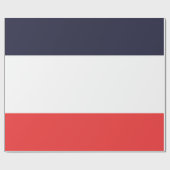 Blauwe witte en rode strepen strips cadeaupapier (Vlak)