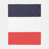 Blauwe witte en rode strepen strips fleece deken (Voorkant)