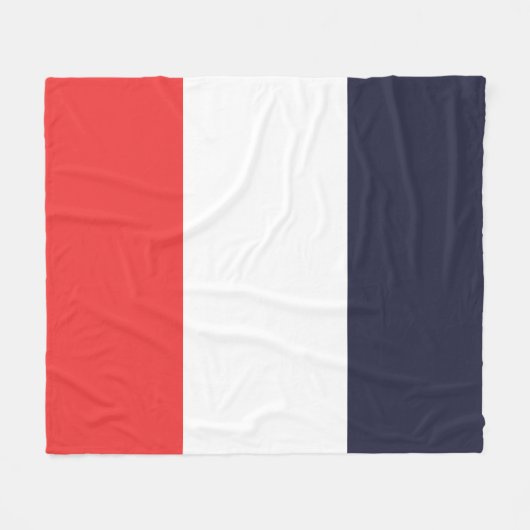 Blauwe witte en rode strepen strips fleece deken (Voorkant (Horizontaal))