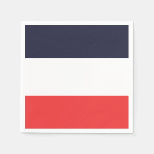 Blauwe witte en rode strepen strips servet (Voorkant)