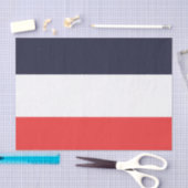 Blauwe witte en rode strepen strips tissuepapier (Craft)