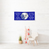 Blauwe, witte en zilvergrijze kanonnen spandoek (Insitu)