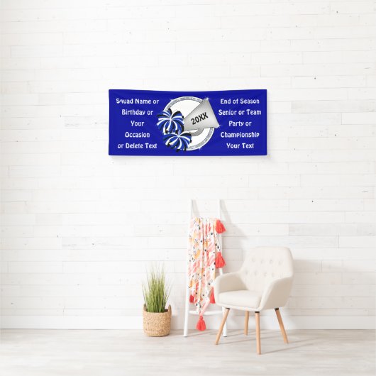 Blauwe, witte en zilvergrijze kanonnen spandoek (Insitu)