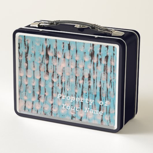 Blauwe, witte en zwarte Abstracte kunst (Achterkant)