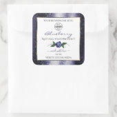 Blauwe witte etiketten met mousserende glitter-Log (Tas)