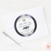 Blauwe witte etiketten met mousserende glitter-Log (Envelop)