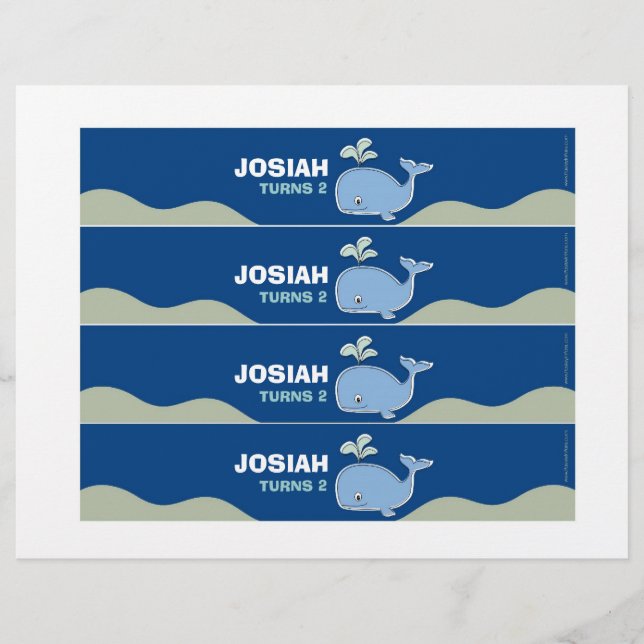 Blauwe witte flaconetiketten (Voorkant)