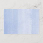 Blauwe witte florale groenergulden gouden douche informatiekaartje (Achterkant)