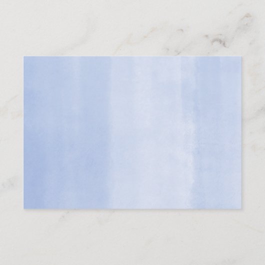 Blauwe witte florale groenergulden gouden douche informatiekaartje (Achterkant)