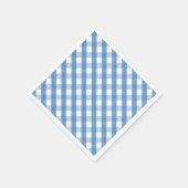 Blauwe witte gingham servetten (Hoek)