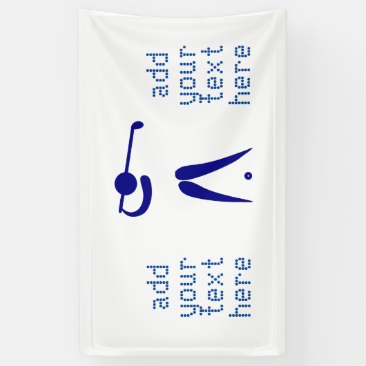 Blauwe witte Golfspeler Stijl aangepaste sportbann Spandoek (Verticaal)