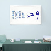 Blauwe witte Golfspeler Stijl aangepaste sportbann Spandoek (Beurs)