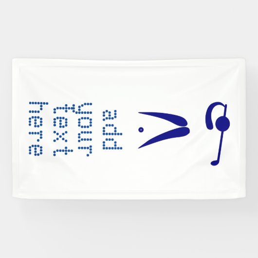 Blauwe witte Golfspeler Stijl aangepaste sportbann Spandoek (Horizontaal)