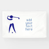 Blauwe witte Golfspeler Stijl aangepaste sportbann Spandoek (Horizontaal)
