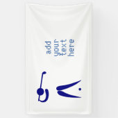 Blauwe witte Golfspeler Stijl aangepaste sportbann Spandoek (Verticaal)