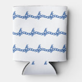 Blauwe witte golven nautische koelbox van het kabe blikjeskoeler (Voorkant)