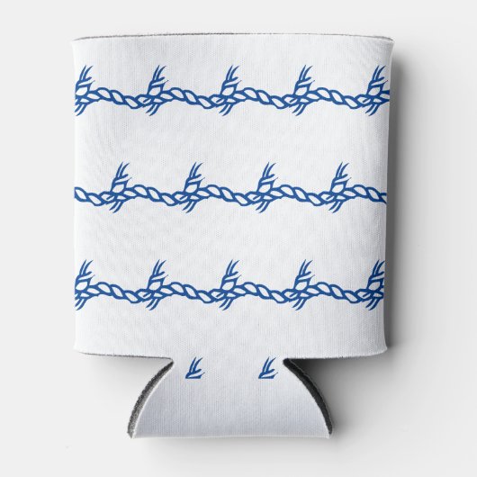 Blauwe witte golven nautische koelbox van het kabe blikjeskoeler (Voorkant)