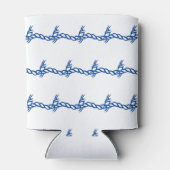 Blauwe witte golven nautische koelbox van het kabe blikjeskoeler (Achterkant)