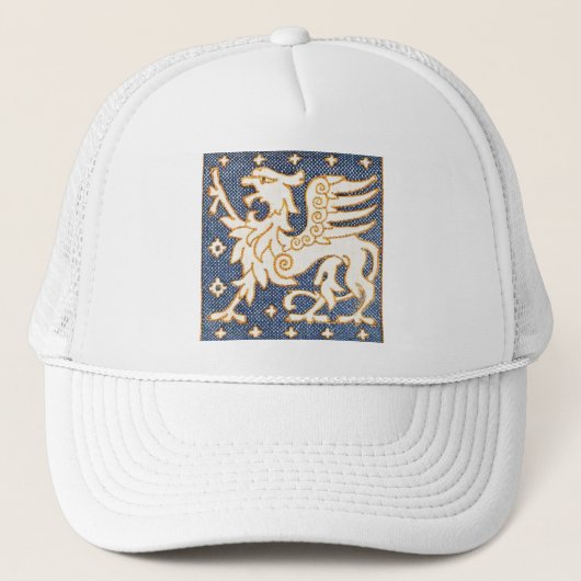 BLAUWE WITTE GOUD FANTASY GRIFFINS TRUCKER PET (Voorkant)
