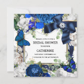 Blauwe witte goudbuik kaart (Voorkant)