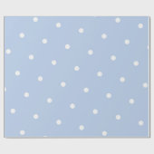 Blauwe/witte grote pooldots cadeaupapier (Vlak)