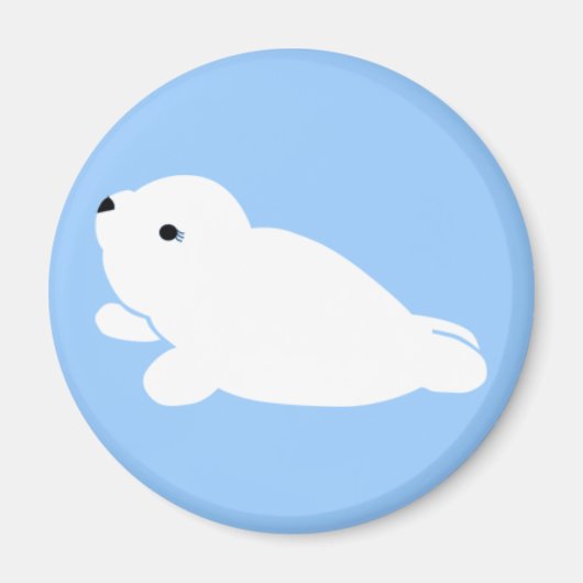 Blauwe witte harp magneet (Voorkant)