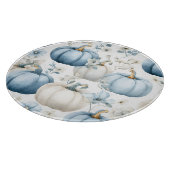 BLAUWE & WITTE HERFST POMPOENEN & GOUDBLOEMEN SNIJPLANK (Hoek)