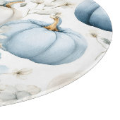 BLAUWE & WITTE HERFST POMPOENEN & GOUDBLOEMEN SNIJPLANK (Hoek)