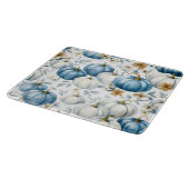 BLAUWE & WITTE HERFST POMPOENEN & GOUDBLOEMEN SNIJPLANK (Hoek)