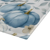 BLAUWE & WITTE HERFST POMPOENEN & GOUDBLOEMEN SNIJPLANK (Hoek)