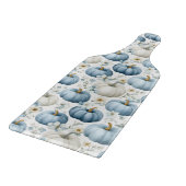 BLAUWE & WITTE HERFST POMPOENEN & GOUDBLOEMEN SNIJPLANK (Hoek)