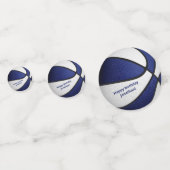 Blauwe witte jongens meisjes basketbal verjaardags confetti (Voorkanten)