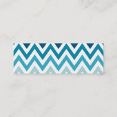 Blauwe witte kaas Geometrische Design Kleur Mini Visitekaartje (Achterkant)