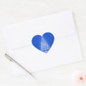 Blauwe witte kerstaven met kerstboomsterren Night  Hart Sticker (Envelop)