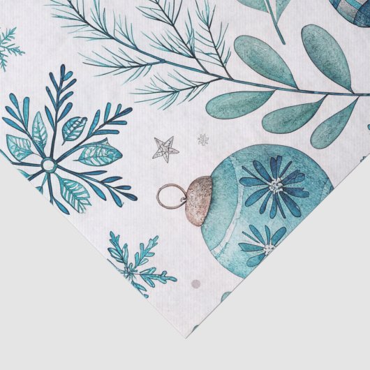 BLAUWE & WITTE KERSTBOGEN TISSUEPAPIER (Detail)