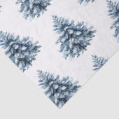 Blauwe witte kerstbomen tissuepapier (Detail)