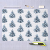 Blauwe witte kerstbomen tissuepapier (Craft)