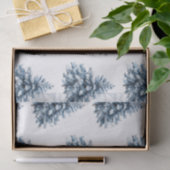 Blauwe witte kerstbomen tissuepapier (Geschenk)
