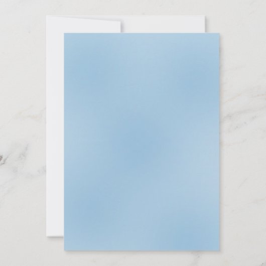 Blauwe witte kerstflora Ornament Exchange Kaart (Achterkant)