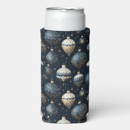 BLAUWE & WITTE KERSTVERSIERINGEN SELTZER BLIKJESKOELER