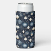 BLAUWE & WITTE KERSTVERSIERINGEN SELTZER BLIKJESKOELER (Seltzer Achterkant)