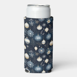 BLAUWE & WITTE KERSTVERSIERINGEN SELTZER BLIKJESKOELER