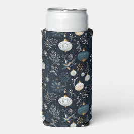 BLAUWE & WITTE KERSTVERSIERINGEN SELTZER BLIKJESKOELER