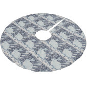 Blauwe witte konijnenontwerper kerstboomrok kerstboom rok (Gekanteld)