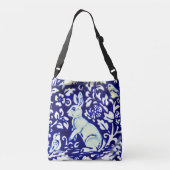 Blauwe, witte konijnenvogels verlaten Tas (Achterkant)