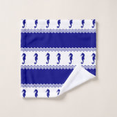 Blauwe witte kuststropen bad handdoek (Wasdoekje)