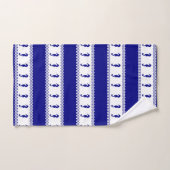 Blauwe witte kuststropen bad handdoek (Handdoek)